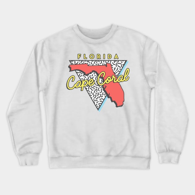 Cape Coral Florida Triangle Crewneck Sweatshirt by manifest